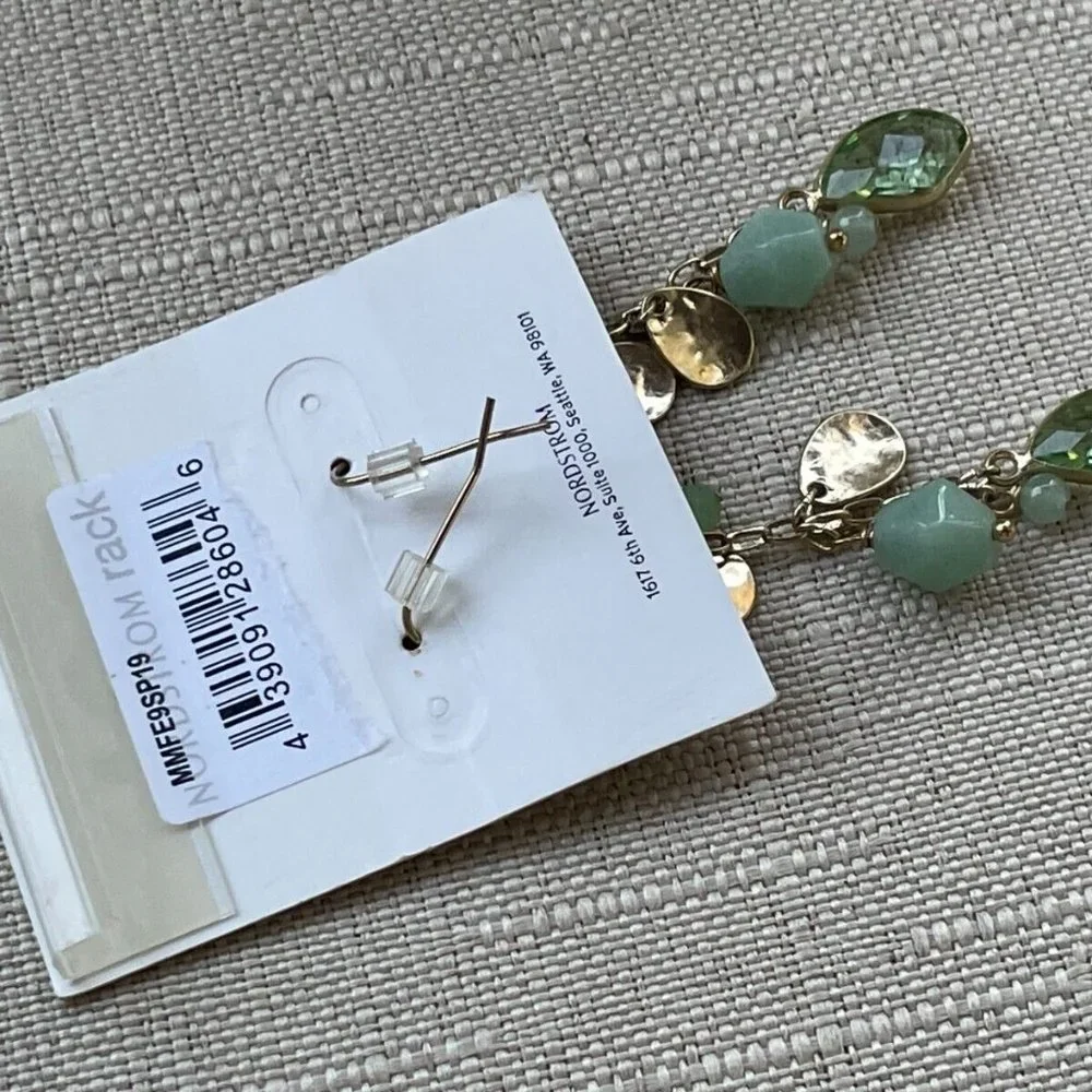 Melrose and Market Women Earrings Genuine Stone Drop Down Ear Jewelry New